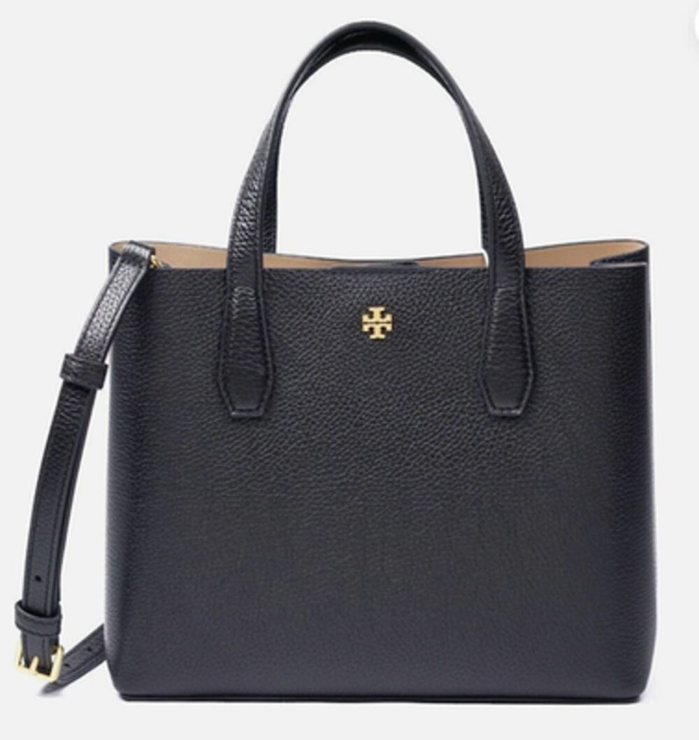 Tory Burch Small Tote Bag (Black) Leather Tote Crossbody Bag